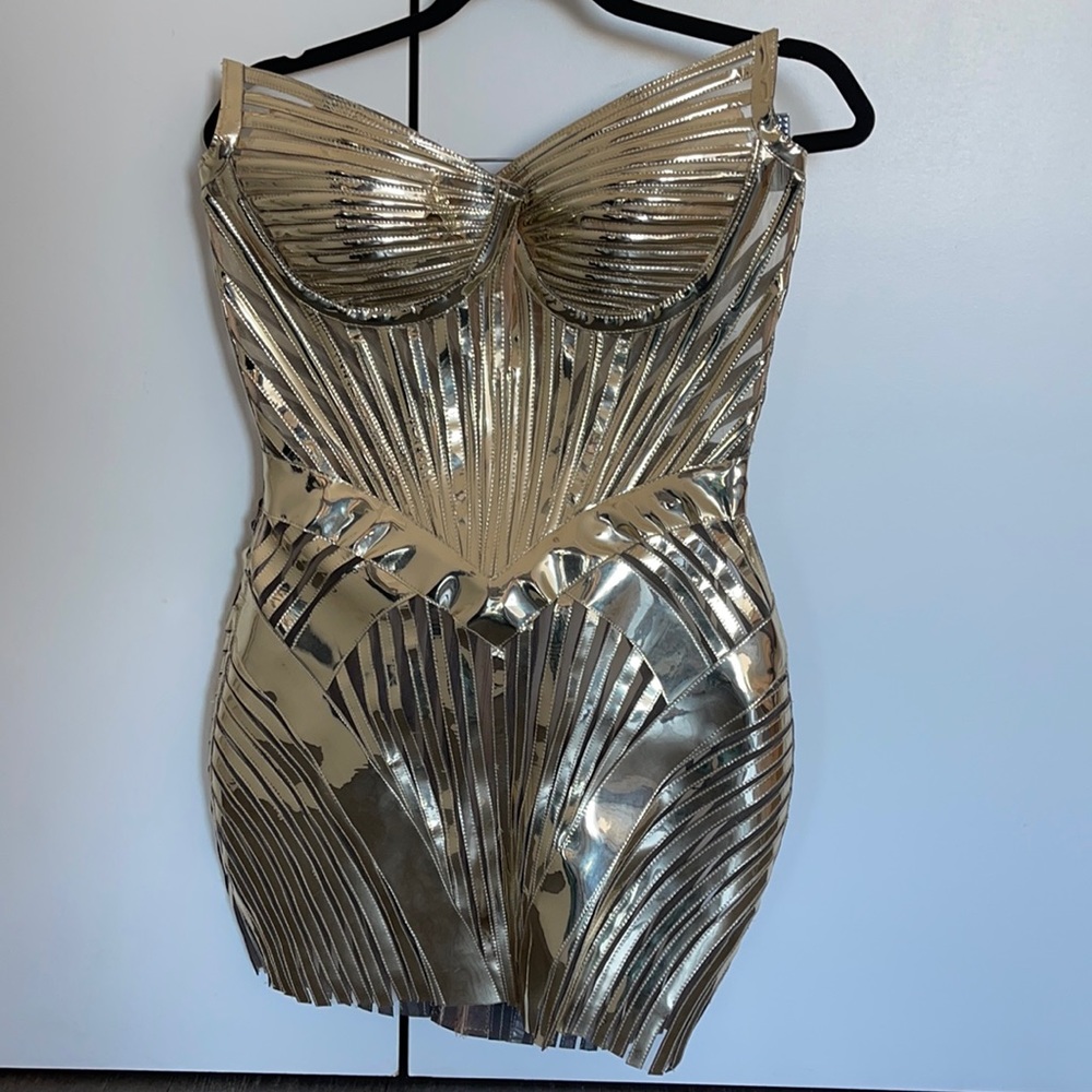 Lena Berisha Gold Dress